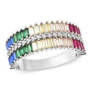 Multi Color Cubic Zirconia Ring